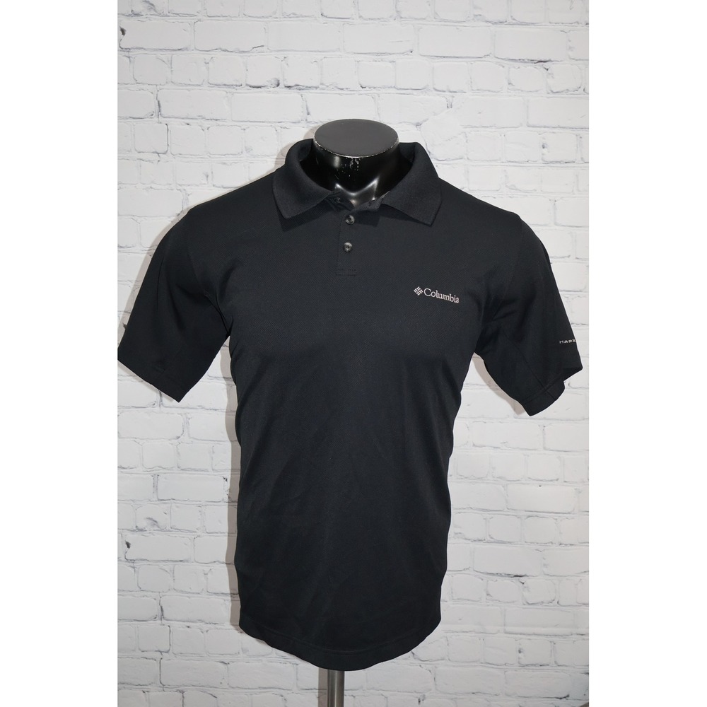 Columbia Golf Polo Shirt Mens Large Black Short Sleeve Omni-Shade Performance